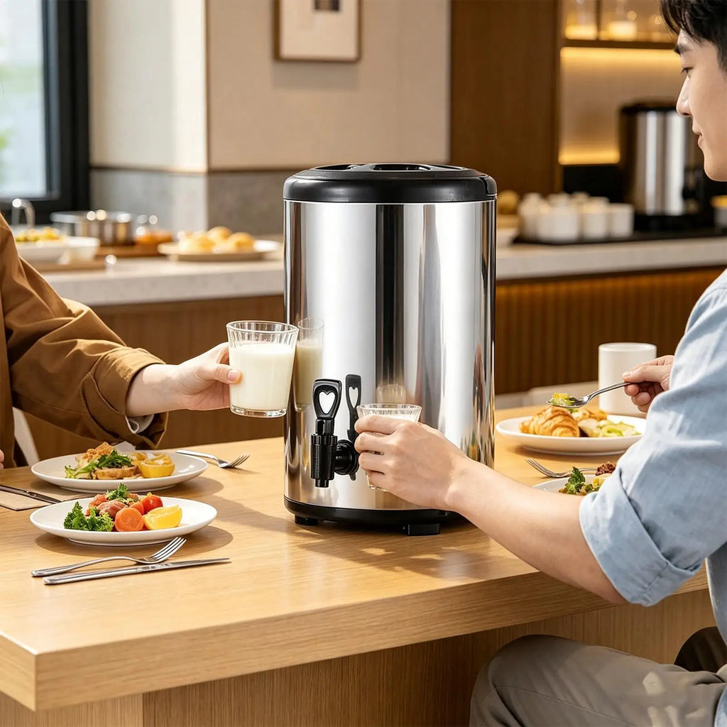 Insulated Double Wall Drink Dispenser with Spigot | Large Capacity Insulated Drink Dispenser Qme