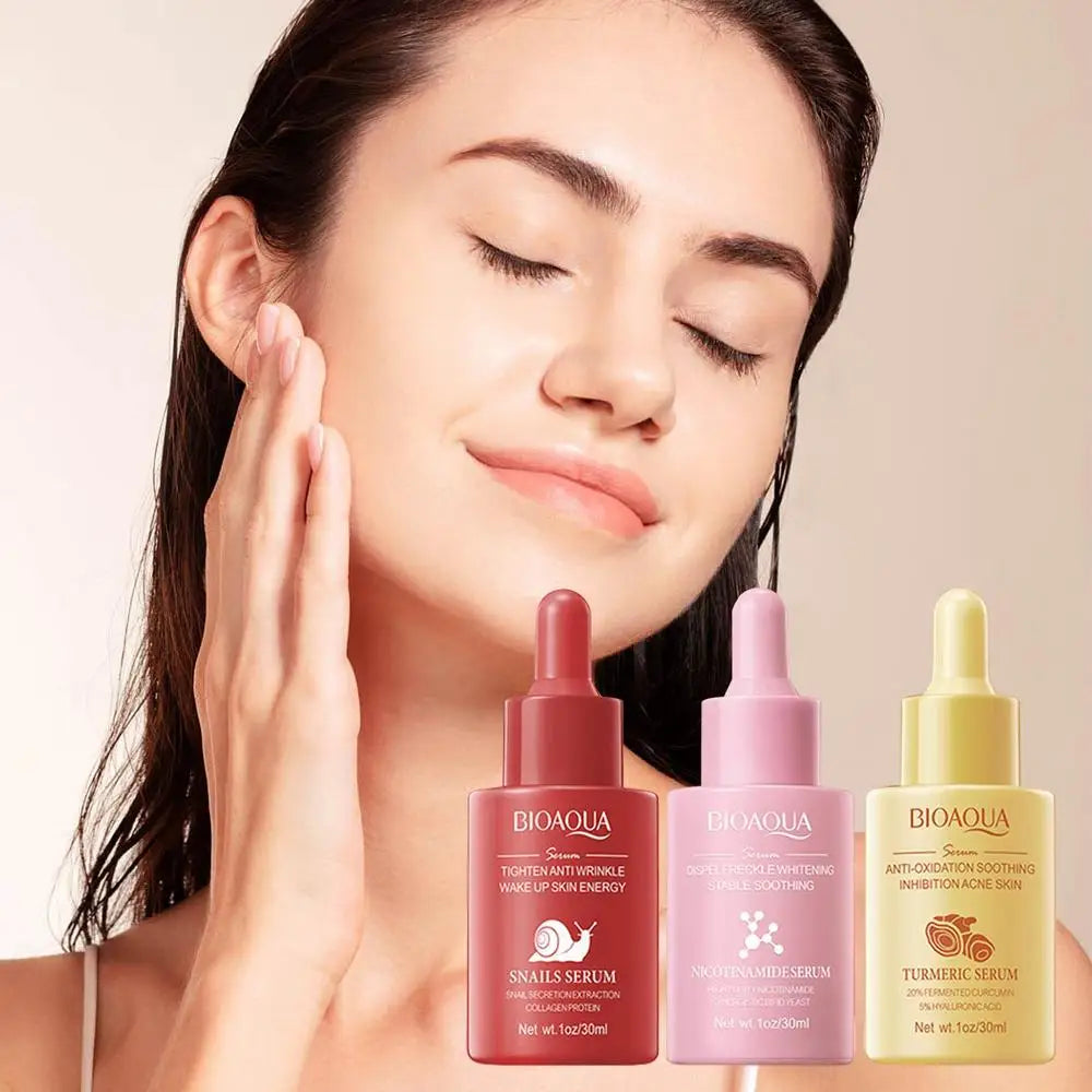 Snail Turmeric Niacinamide Firming Face Serum 3-Pack Facial Serum Qst