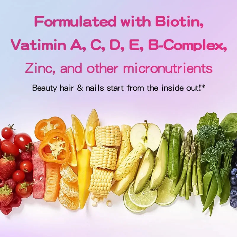 Biotin Gummies – Vegan, Non-GMO | Hair, Skin & Nails Support Biotin Supplement Gummies Qst