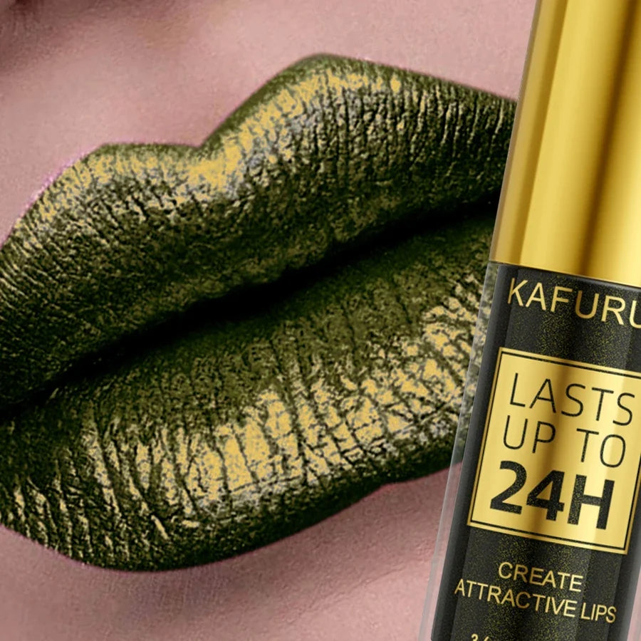 Smoky Green Pearlescent Lipstick Pencil – Waterproof, 3 Colors Lip & Eye Pencil Qme