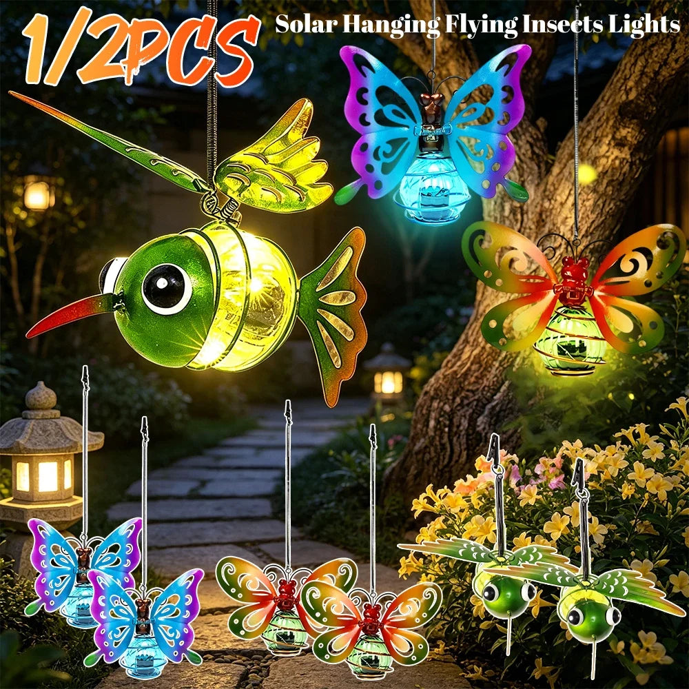 Solar Hanging Insect Simulation Light – Outdoor Garden Decor Solar Garden Light Qme