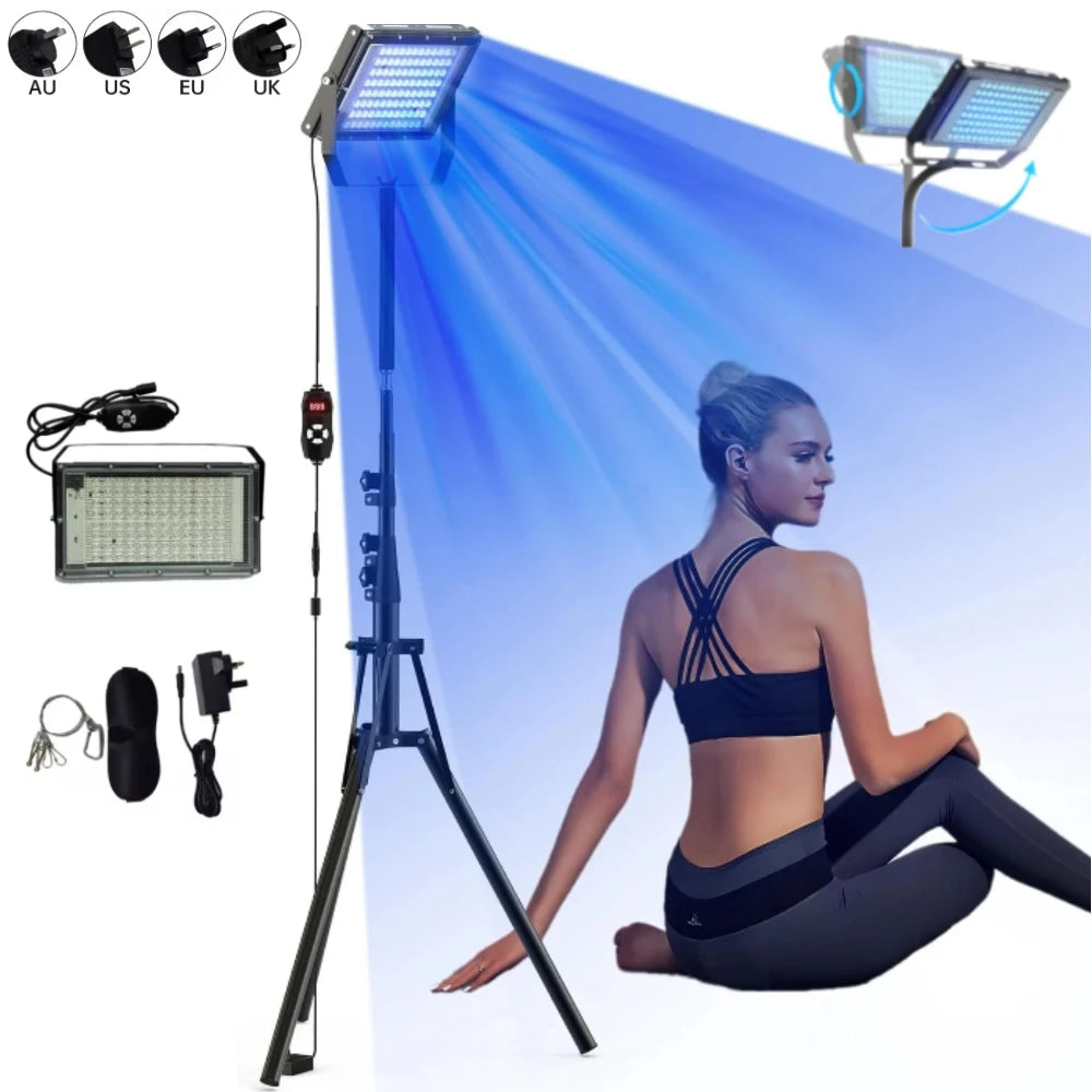 ZONGKUNG 50W UV Tanning Lamp Tripod Stand – 460nm 480nm Blue LED UV Tanning Lamp Qst