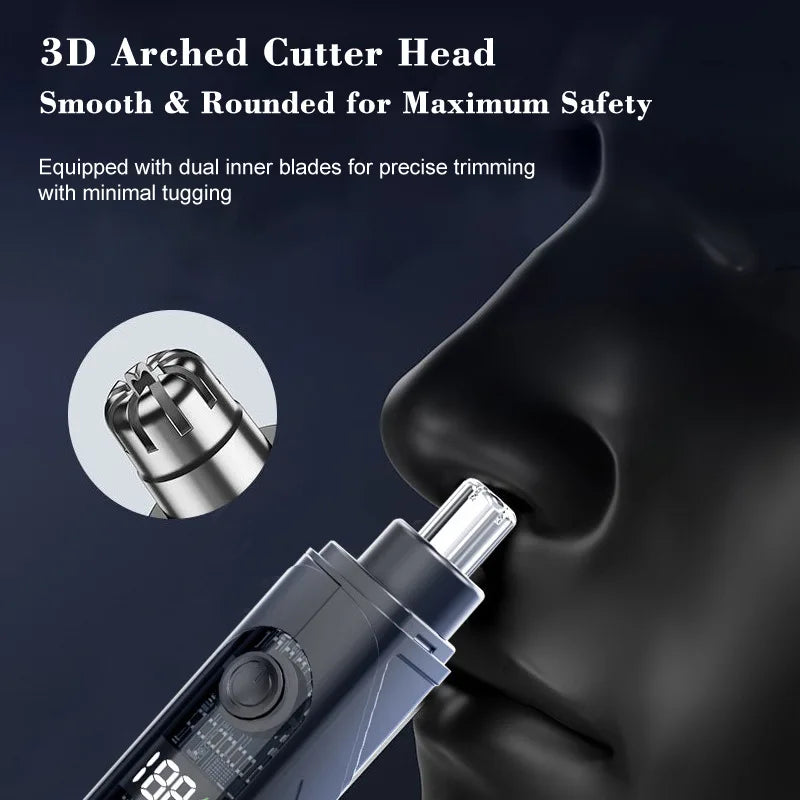 Rechargeable Nose Hair Trimmer with Digital Display Nose Hair Trimmer Qme
