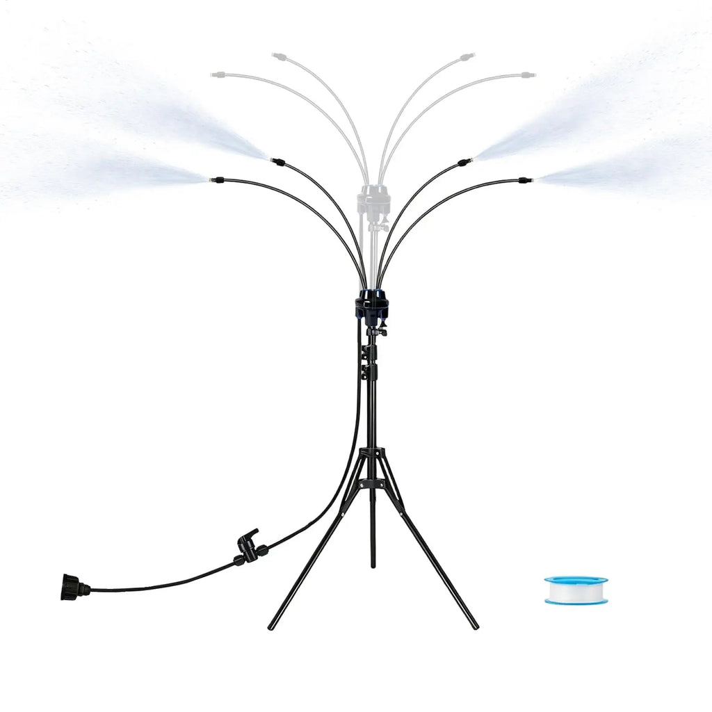 Portable Standing Patio Mister | Adjustable Height Sprinkler Patio Misting Sprinkler Qme Blue CN