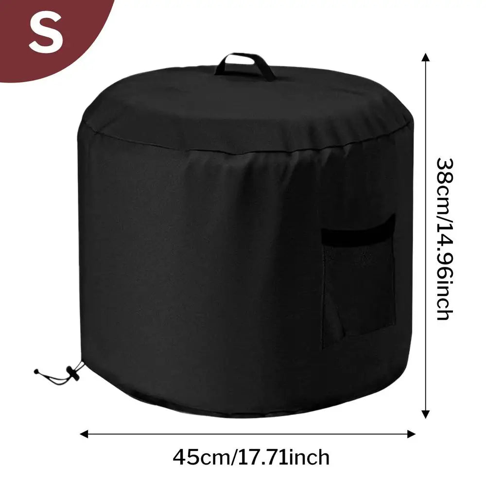 Waterproof Round Fire Pit Cover – Oxford Fabric Outdoor Protector Fire Pit Cover Qme WHITE China Mainland