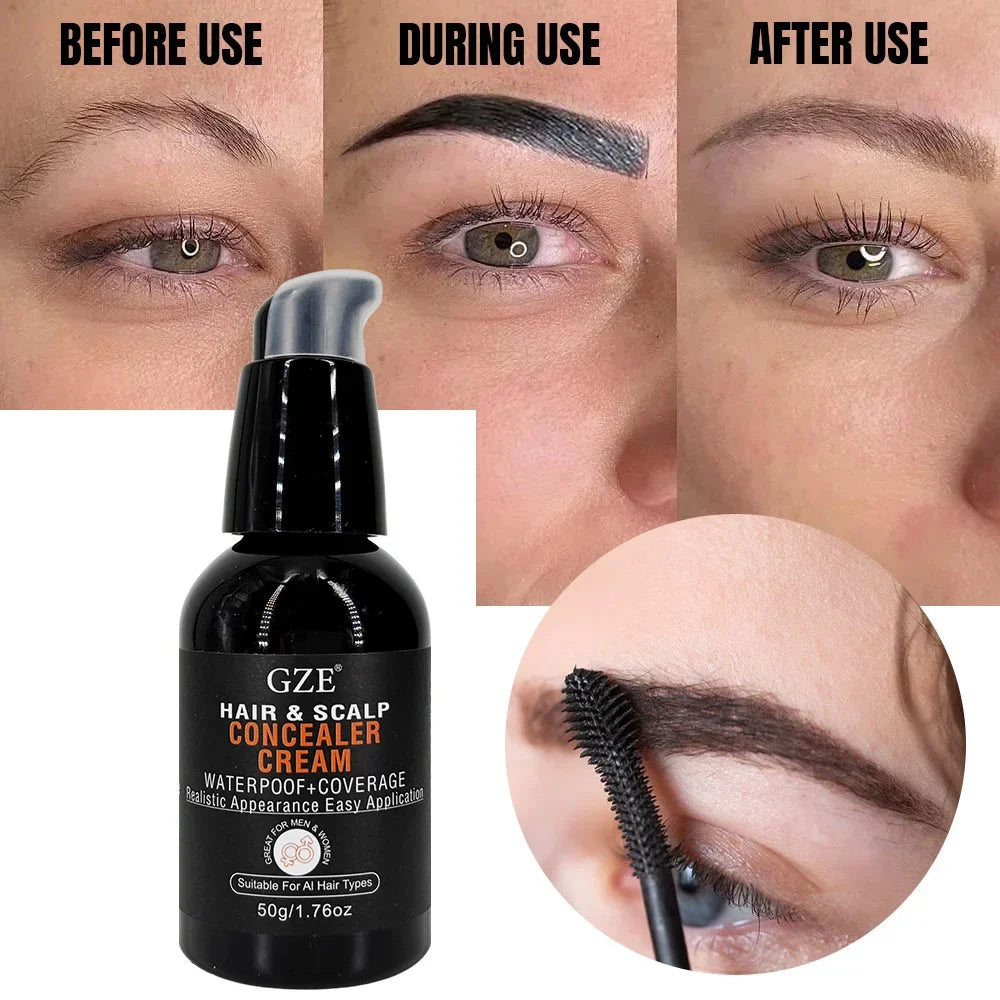 GZE Waterproof Concealer Cream – Scalp, Beard & Brows Concealer Cream Qme