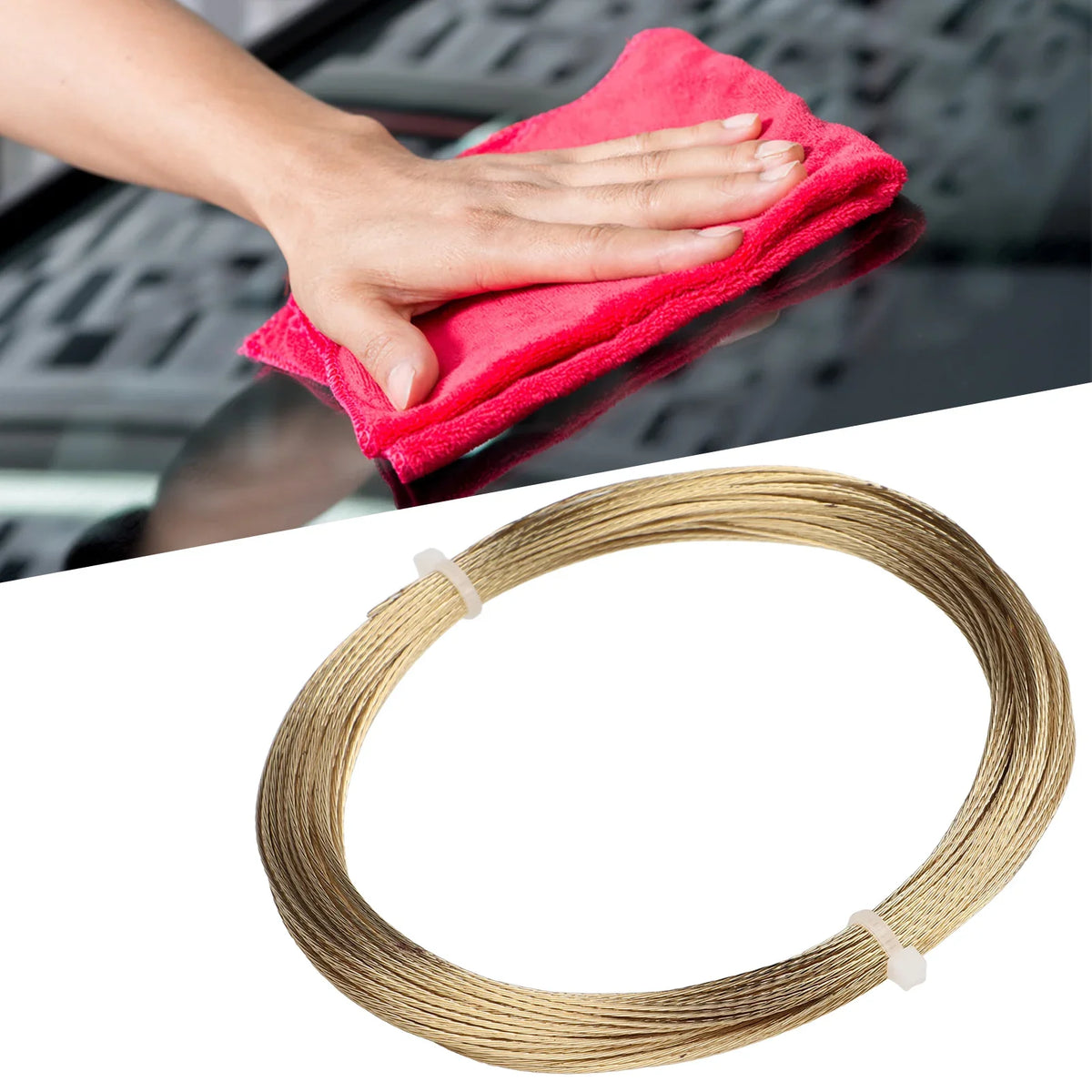 Windscreen Cut-Out Removal Wire 25m 82ft – Auto Glass Tool Auto Glass Removal Wire Qme