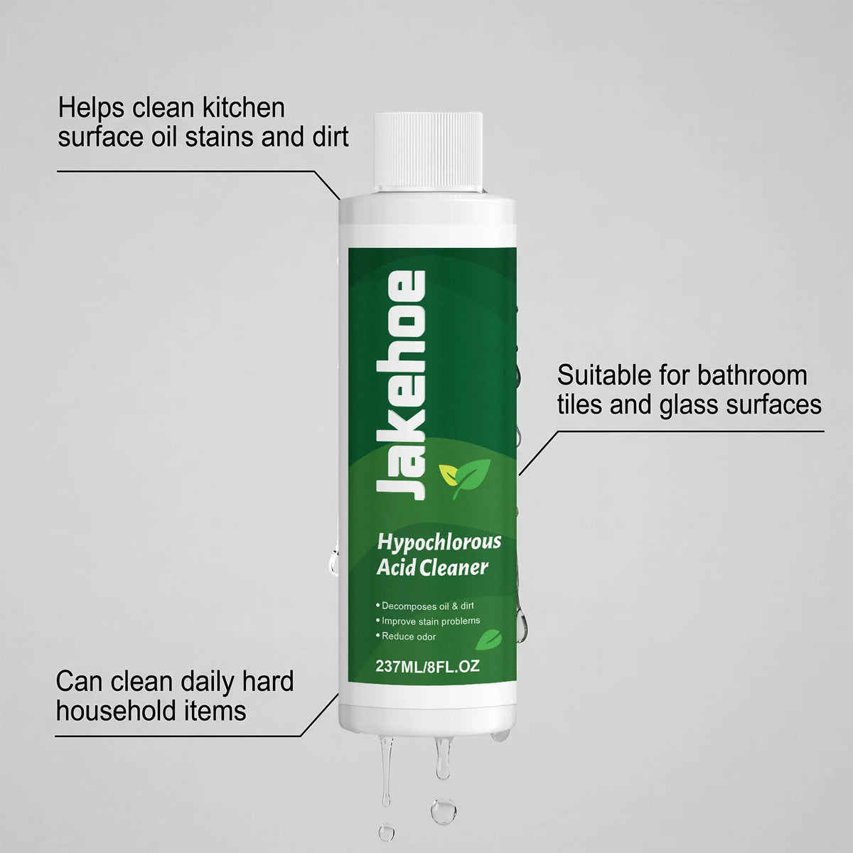 JAKEHOE 237ml Multipurpose No-Rinse Gel Cleaner – Restores Gloss Multipurpose Cleaner Qst