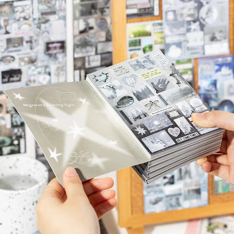 Y2K Flash Decorative Sticker Book – 30 Sheets for Journaling Decorative Sticker Book Qme