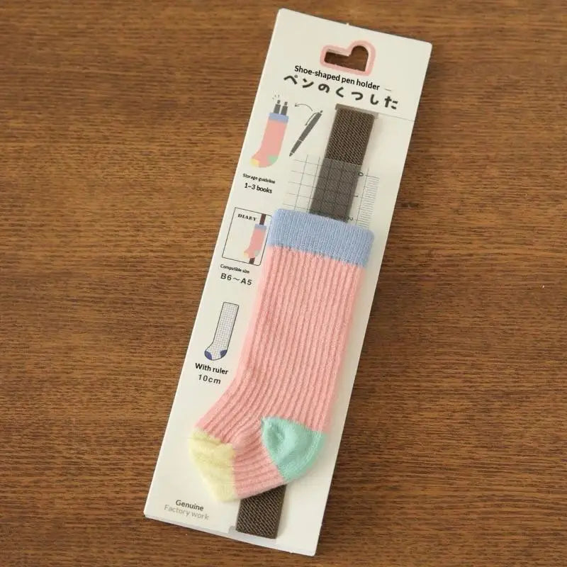 Kawaii Mini Socks Elastic Pen Holder for A5 B6 Notebooks Notebook Pen Holder Qme A4