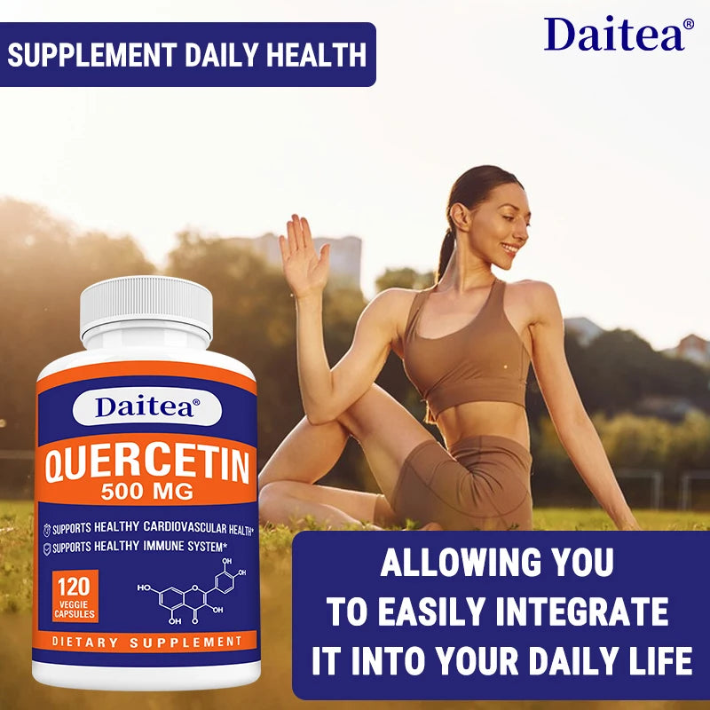 Quercetin 500mg Capsules – Antioxidant & Immune Support Quercetin Supplement Qst