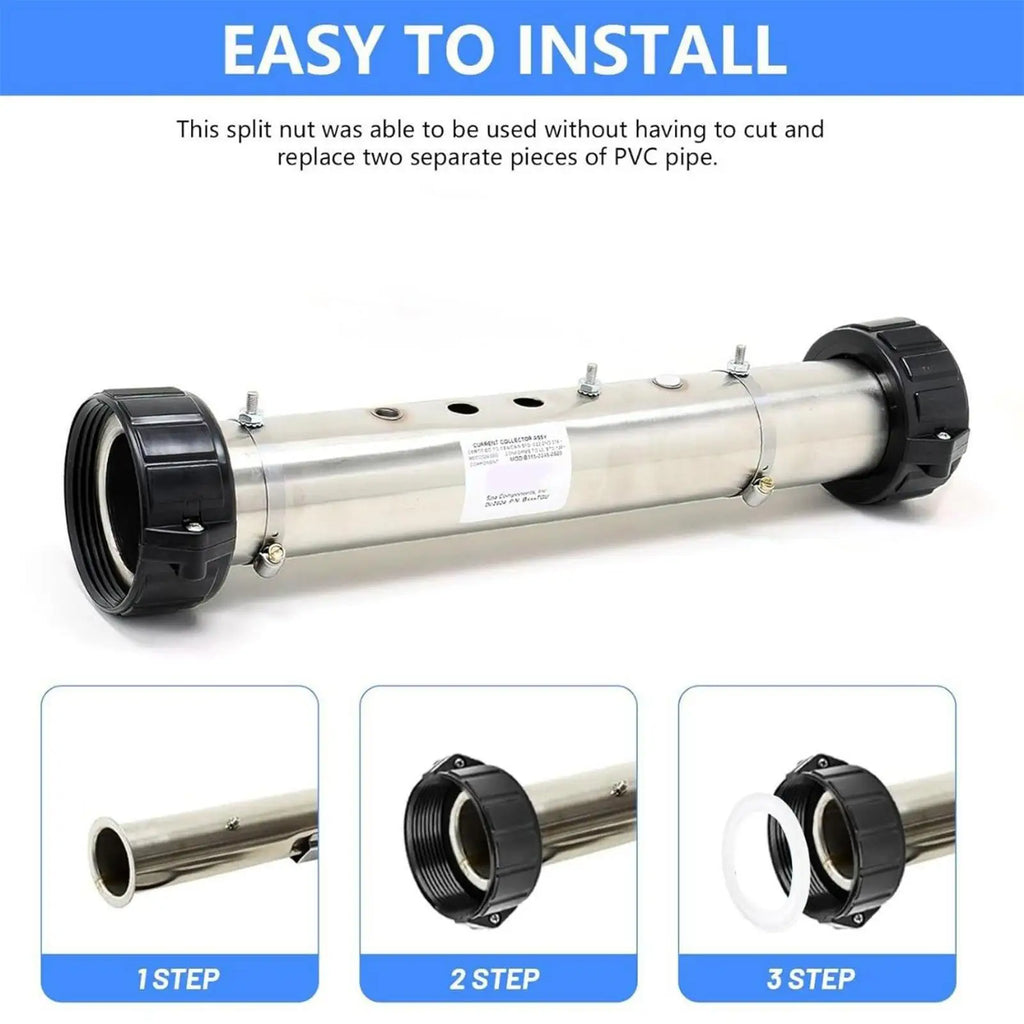 Spa Heater Split Nut Hot Tub Plumbing Replacement Part Plumbing Replacement Part Qme