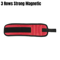 Magnetic Wristband Tool Holder – Adjustable Wrist Belt Magnetic Wrist Tool Holder Qme Red 3 Rows