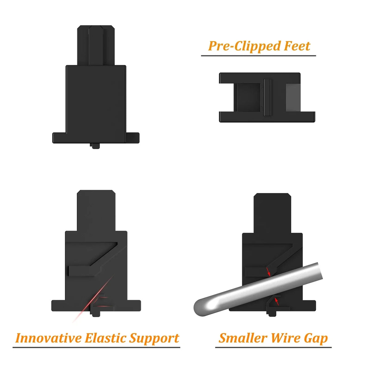 Plate Mount Keyboard Stabilizers V3 Pre-Clipped | Qme Keyboard Stabilizers Qme