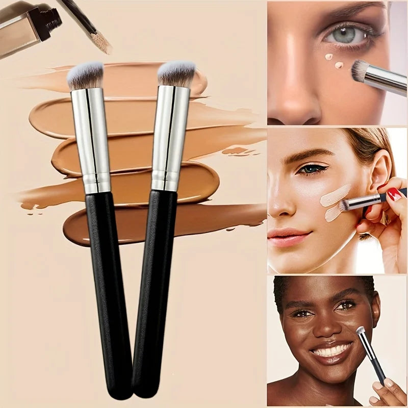 Kabuki Concealer Brush – Dense Bristles for Nose Contour Makeup Brush Qme 2 pcs