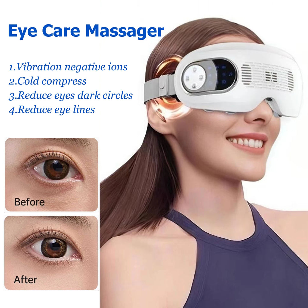 Vilnason Smart Eye Massager – 4 Modes, Vibration & Compress Eye Massager Qst