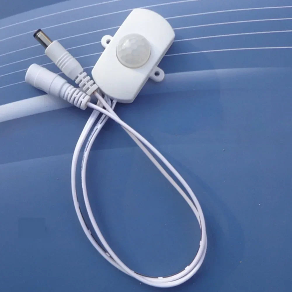 120° Outdoor PIR Motion Sensor for LED Light Strips DC 5-24V PIR Motion Sensor Qme Black 2pcs