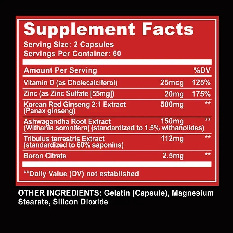 Muscle Builder Supplement – Ginseng & Ashwagandha for Men Muscle Builder Supplement Qst