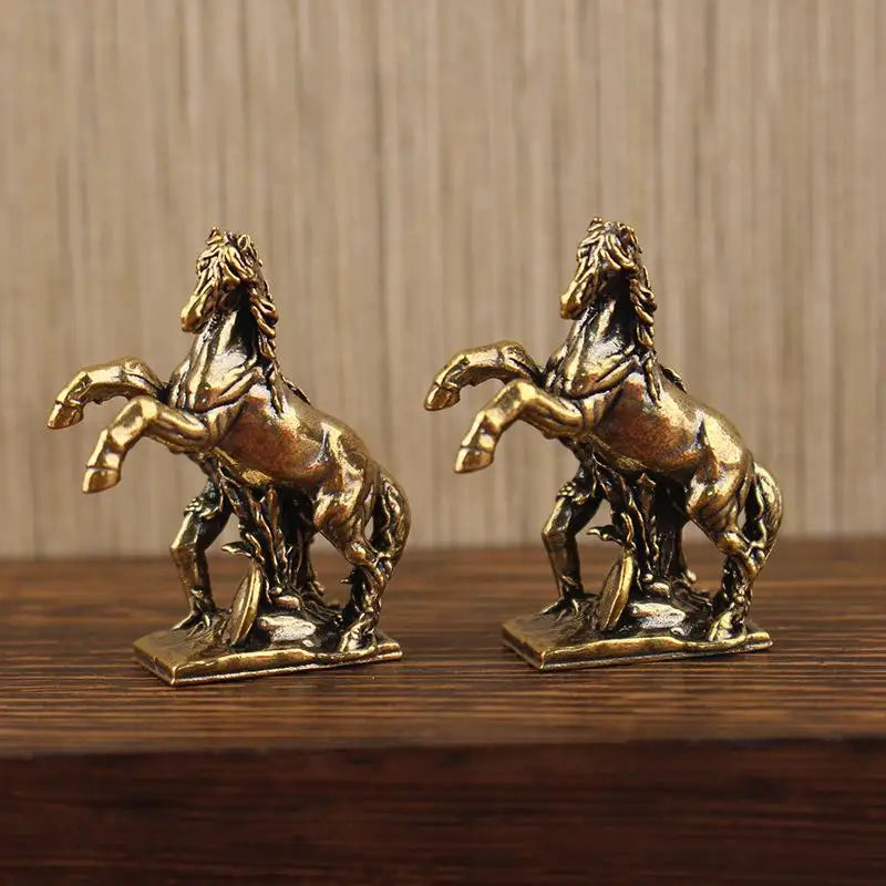 Chinese Zodiac Horse Statue – Copper Metal Home Sculpture Metal Sculpture Figurine Qst