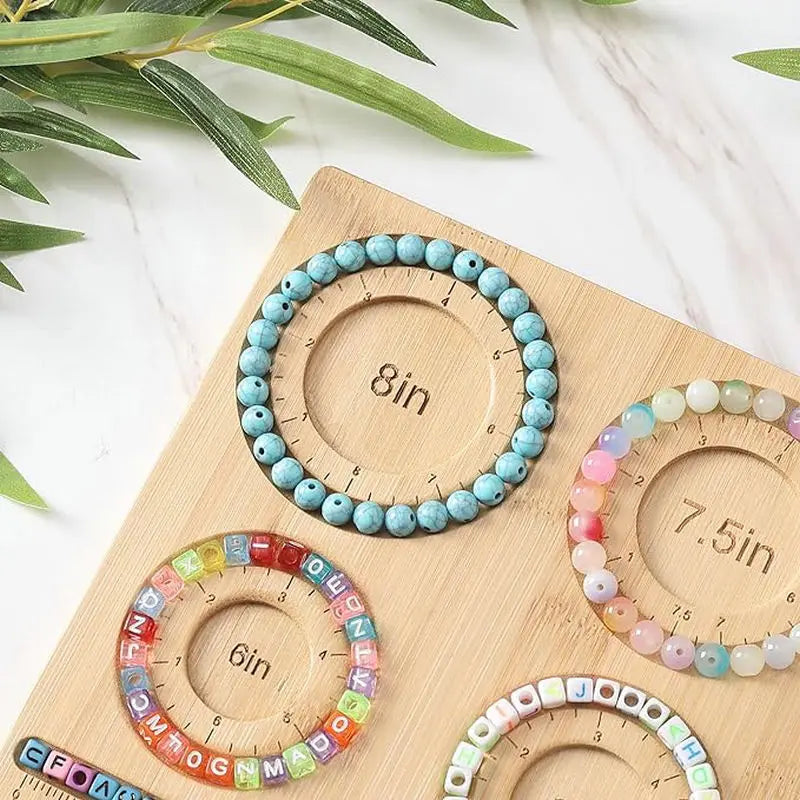 Bamboo Beading Board Imperial Measurements – Bracelet Design Mat Beading Design Board Qme
