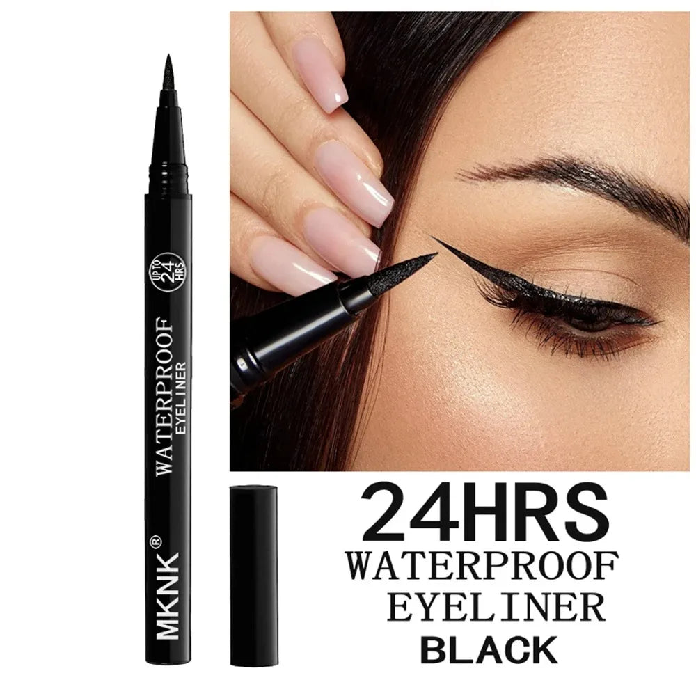 Black Quick-Dry Matte Eyeliner Pencil – 24H Waterproof Eyeliner Pencil Qme 1 PC