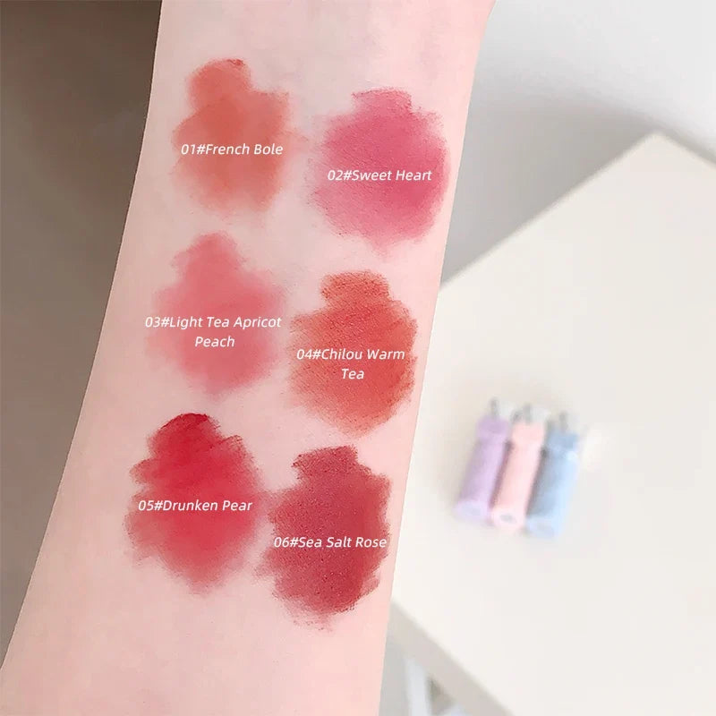 Gege Bear Air Matte Lip Mud Glaze Set – 3 Box Collection Matte Lip Glaze Set Qme