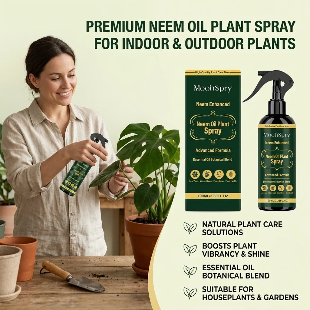Neem Oil Plant Leaf Spray – Boost Gloss & Cleanse 100ml Plant Leaf Spray Qme
