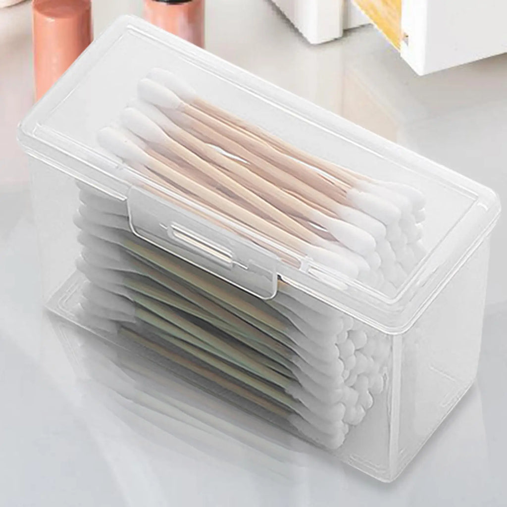 Transparent Cotton Swab & Earring Organizer Container Storage Container Qme
