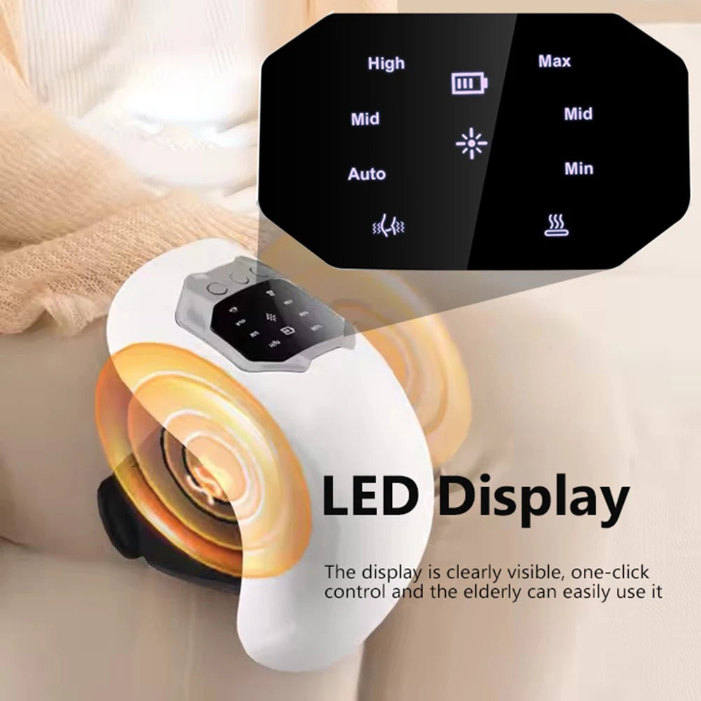 Smart Knee Massager with Heat, Compression & Vibration Knee Massager Qst