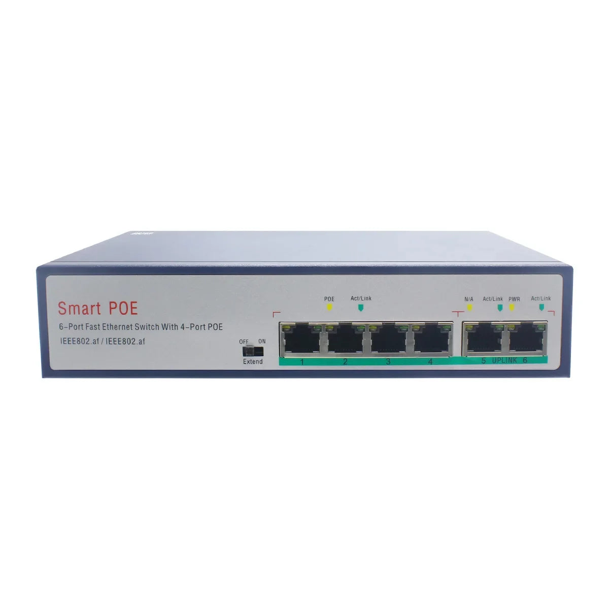 ESCAM 4+2 Channel Fast Ethernet PoE Switch for IP Cameras PoE Network Switch Qme