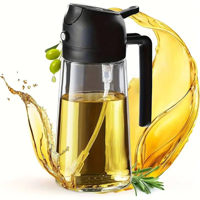 Glass Oil Spray Dispenser Bottle 470ml | BBQ, Baking & Cooking Oil Spray Dispenser Qme
