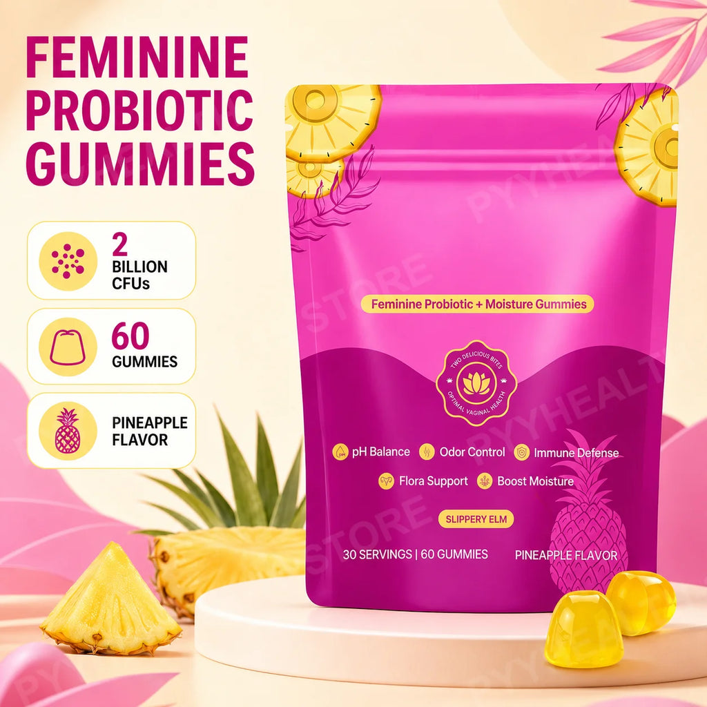 Women's Probiotic Gummies 2B CFUs – Pineapple Flavor 60ct Probiotic Gummies Qst
