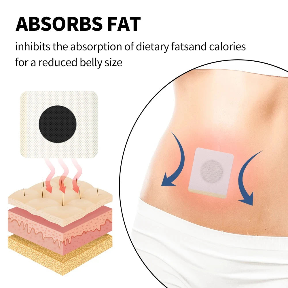 Body Slimming Patches – Belly & Stomach Shaping Stickers 60pc Body Slimming Patch Qst