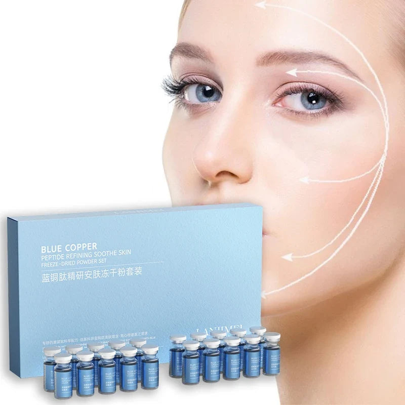 Blue Copper Peptide Freeze-Dried Powder – Firms, Brightens & Lifts Peptide Skin Serum Qme