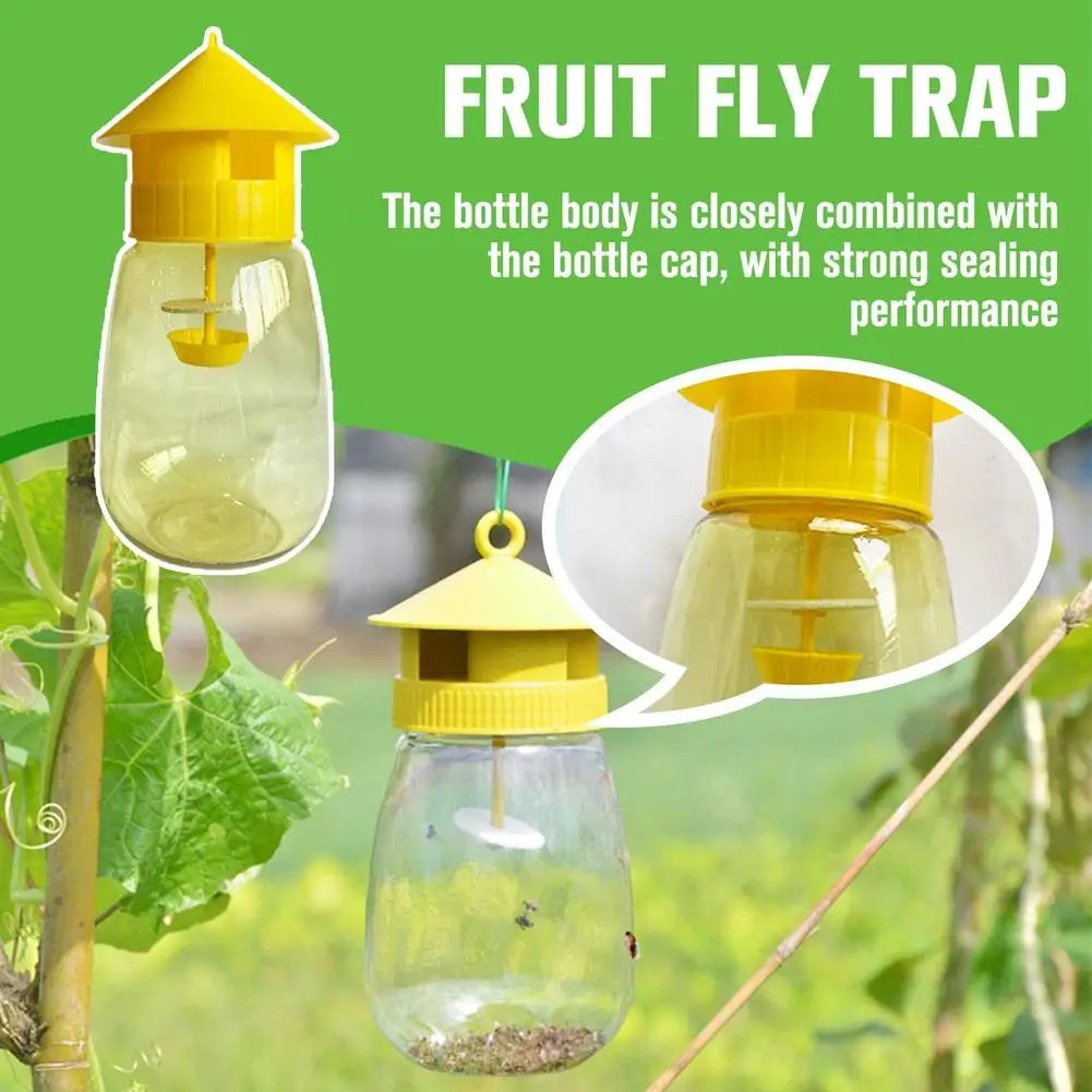 Yellow Fruit Fly Trap – Drosophila Catcher for Home & Orchard Insect Fly Trap Qme