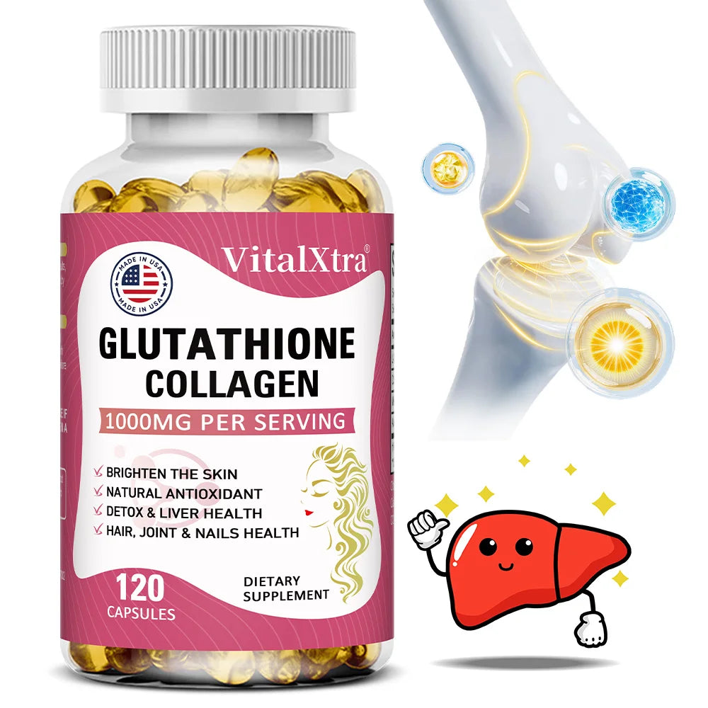 Glutathione & Collagen Supplement – 120 Capsules | SOOMIIG Dietary Supplement Qst
