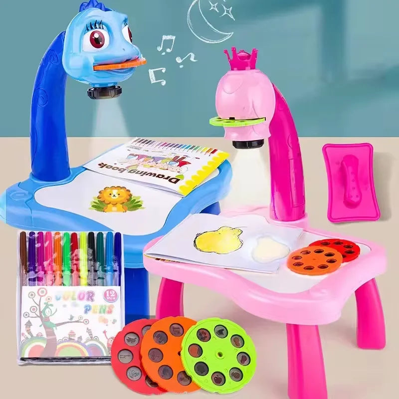 Kids LED Projector Art Painting Board – Educational Drawing Toy Kids Art Drawing Toy Qst