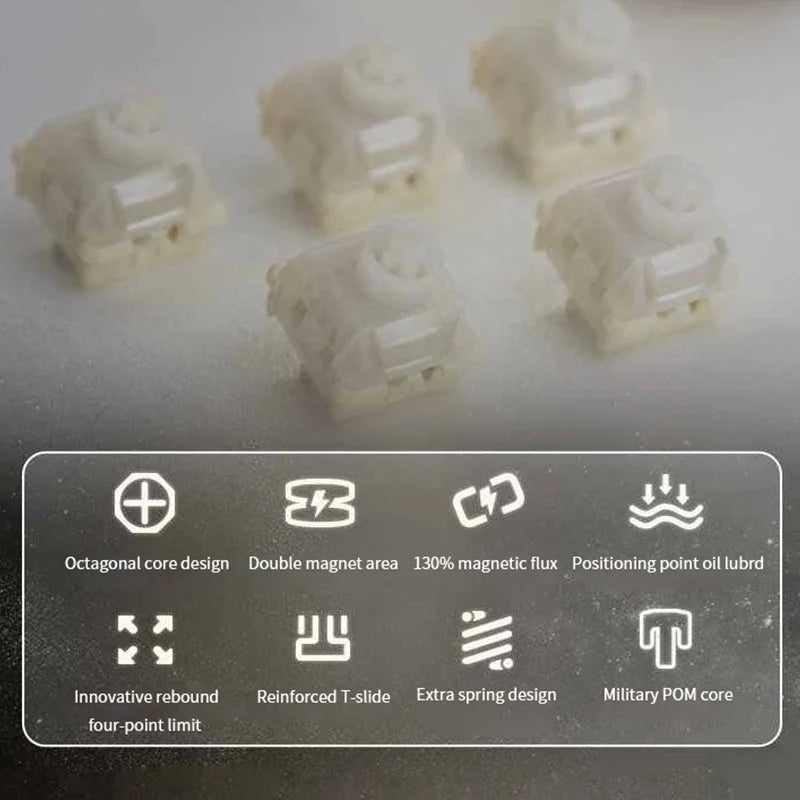 WuqueStudio WS Flux 35gf Magnetic Linear Hall Effect Switch Mechanical Keyboard Switch Qme