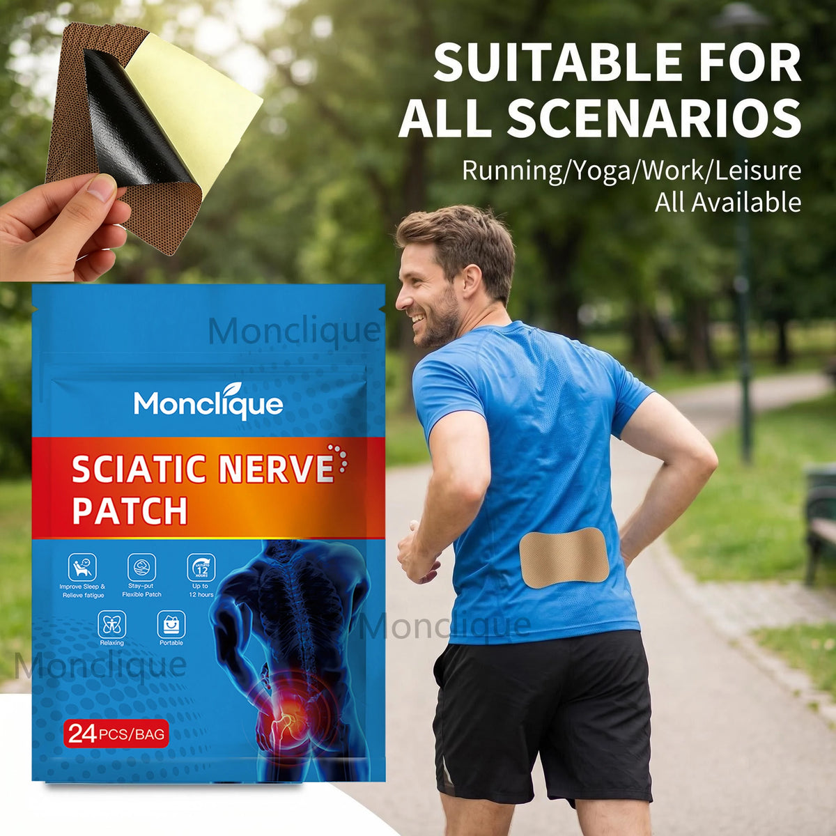 Self-Heating Hip & Lower Back Acupressure Warm Patch Acupressure Warm Patch Qst