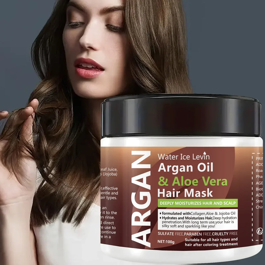 Argan Oil & Aloe Vera Hair Mask – Dual Control Conditioner Hair Conditioning Mask Qme