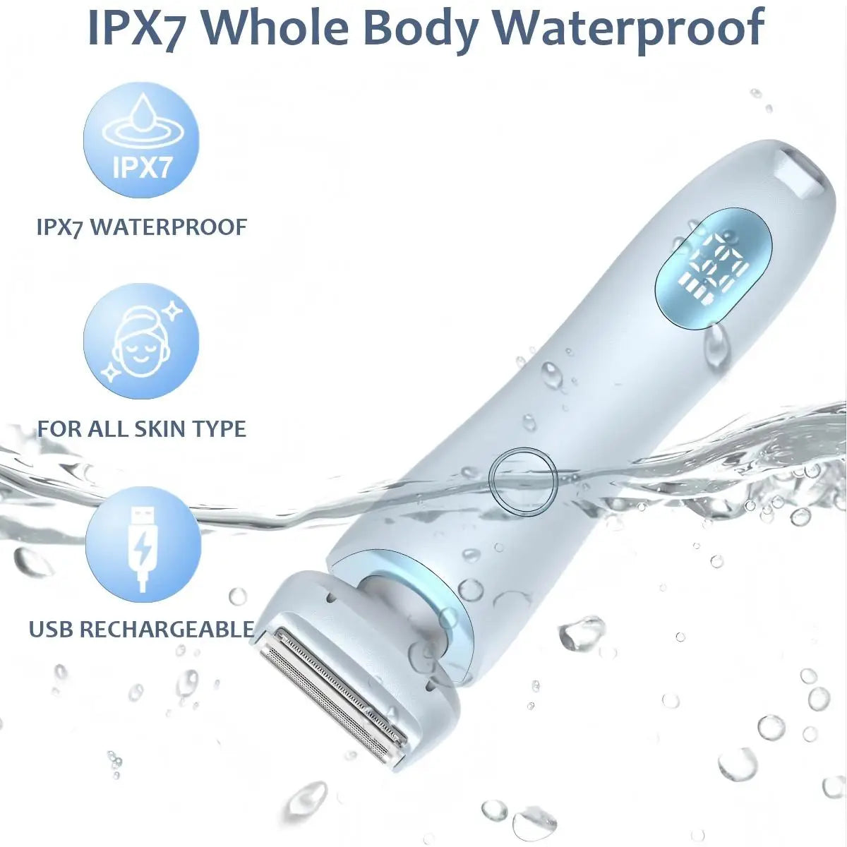VIMYSHOW 2-in-1 Women's Electric Shaver – Wet & Dry Razor Women's Electric Shaver Qst