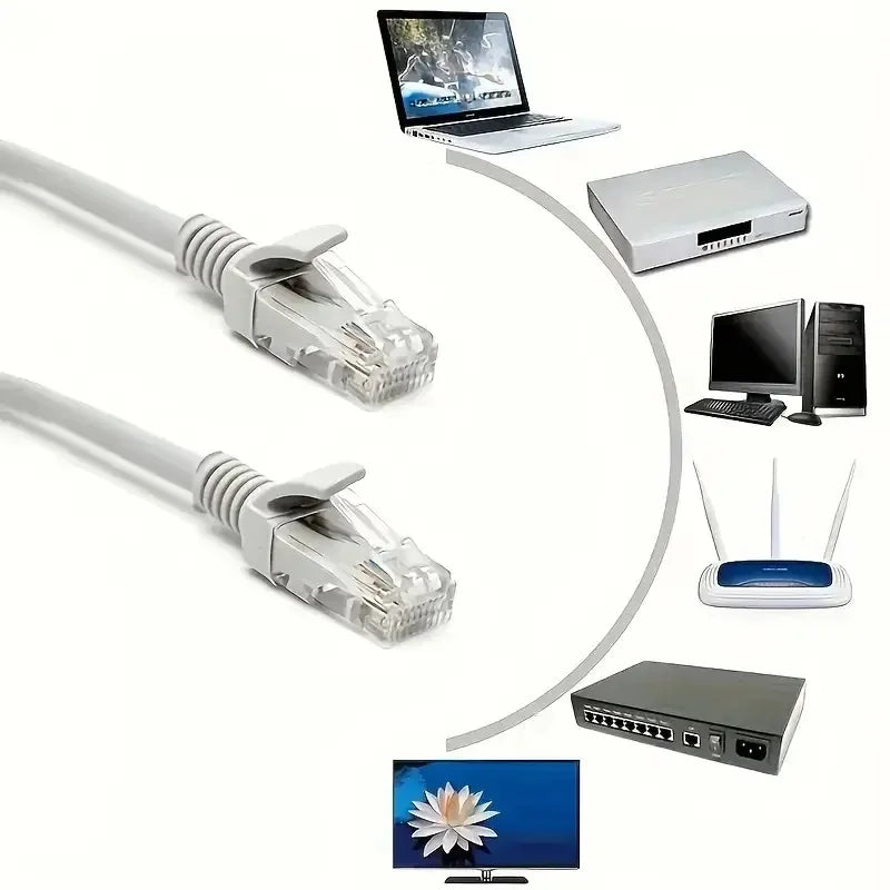 Cat5e Ethernet Cable 1m Crystal RJ45 Head – High-Speed Network Ethernet Patch Cable Qme