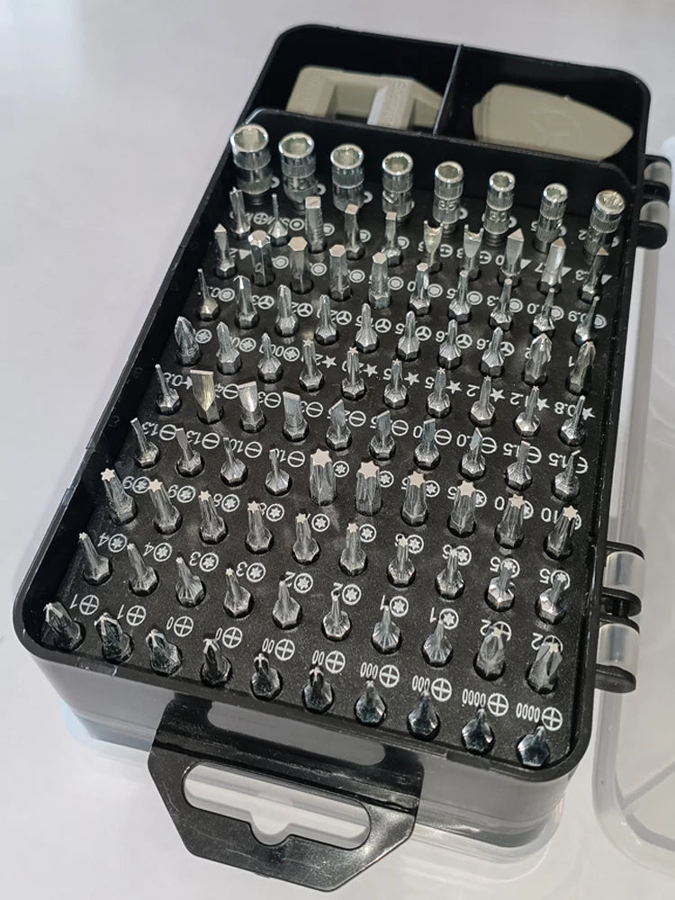 115-Piece Precision Screwdriver Set – Chrome-Vanadium Steel Precision Screwdriver Set Qst