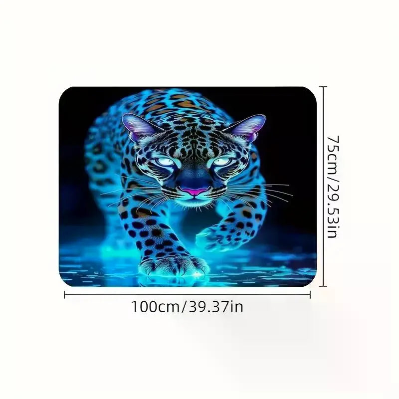 Blue Cheetah Print Car Trunk Mat | All-Weather Cargo Liner Car Trunk Cargo Mat Qme
