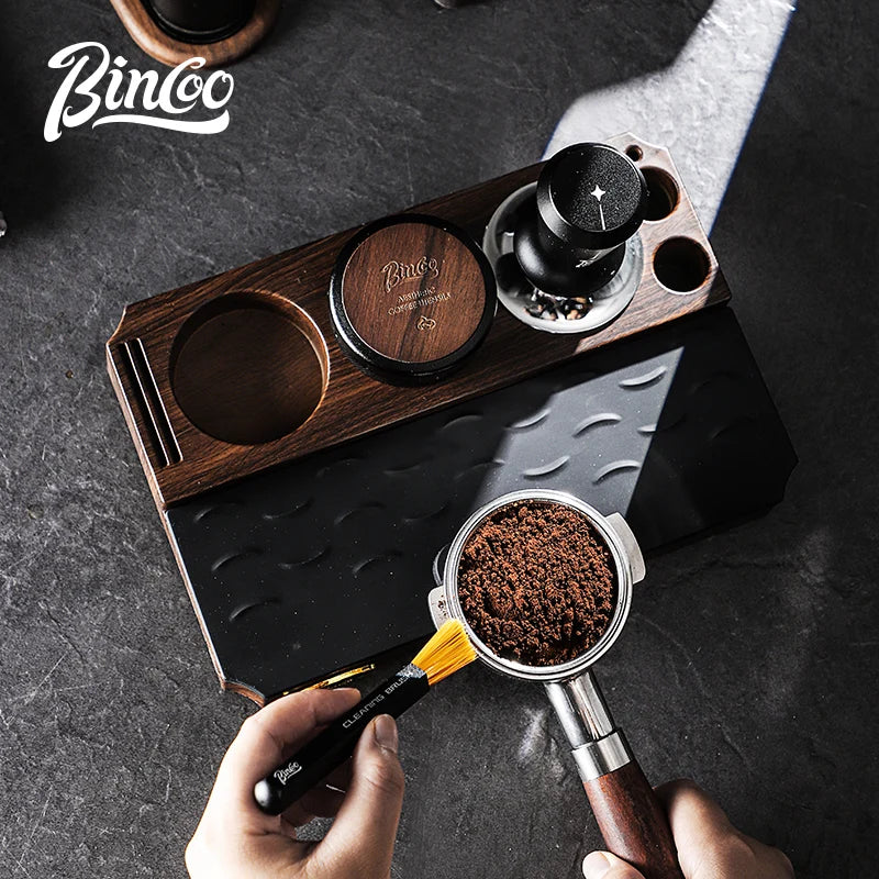 Bincoo Espresso Tamper & Knock Box Storage Set 51mm 58mm Espresso Tamper Set Qst