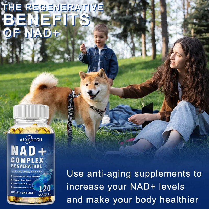 NAD+ Supplement 300mg – Resveratrol, PQQ, CoQ10 & Vitamin B3 NAD+ Supplement Qst