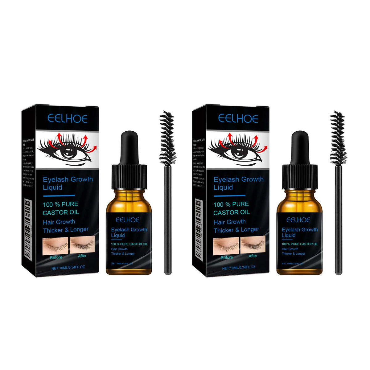 Castor Oil Eyebrow Growth Serum – Thickening & Curling Eyebrow Growth Serum Qme 2pcs