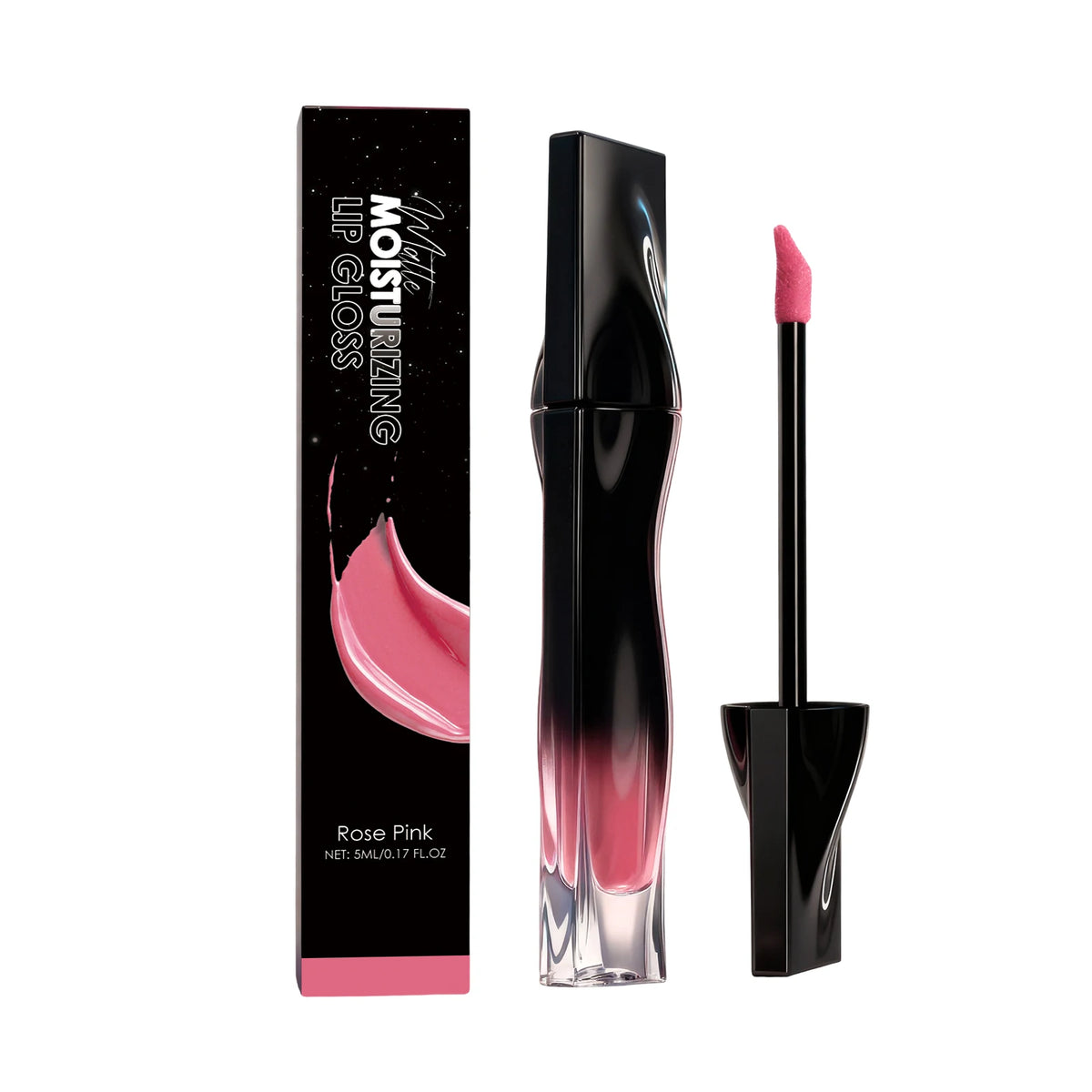 Zephoco Shimmer Lip Gloss – Long-Lasting Mirror Glaze 5ml Shimmer Lip Gloss Qst Rose Pink