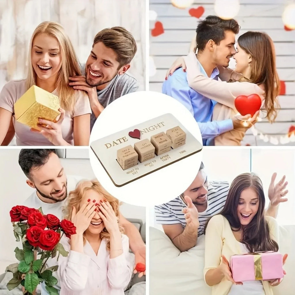 Date Night Dice After Dark Edition – Wooden Couples Game Couples Dice Game Qme