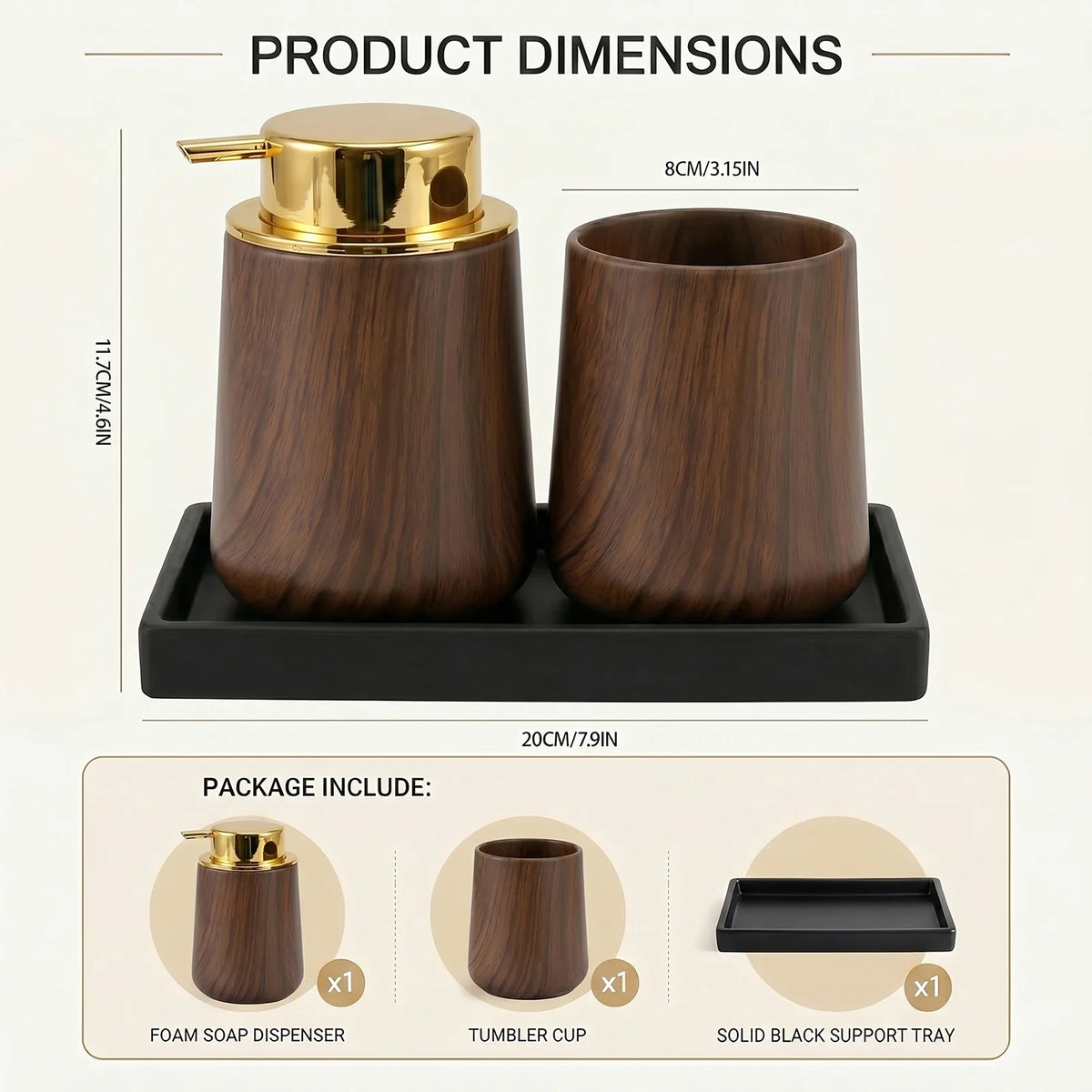Bathroom Countertop Organizer Set – Soap Dispenser & Storage Bathroom Organizer Set Qme